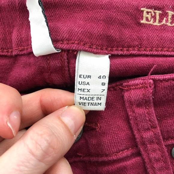 Mango burgundy Ella jeans size 8 - Picture 4 of 5